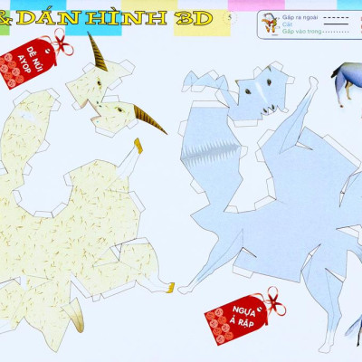 Cắt Dán Hình 3D - Bé Khéo Tay - Bộ Tư Duy