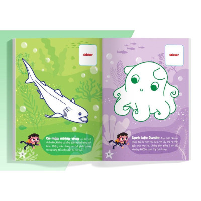 Sách - Con Tô Màu - Thám Hiểm Đáy Biển Sâu (24 Stickers) - Megabook