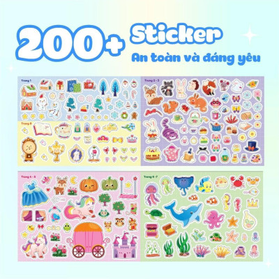 Sách - Công Chúa Cherry - Lễ Hội Hóa Trang- Sách Bóc Dán Sticker Cho Bé Gái - Megabook