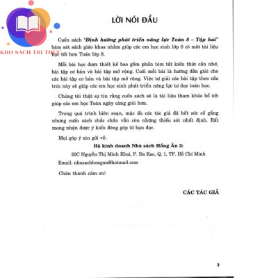 Sách - định hướng phát triển năng lực toán 8 - tập 2 (bám sát SGK kết nối tri thức với cuộc sống)