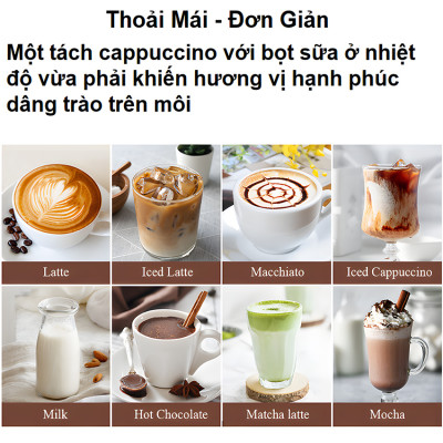 Máy đánh sữa tạo bọt cà phê, ca cao 4 trong 1 thương hiệu Anh Quốc Shardor MF0802 công suất 500W - Hàng chính hãng