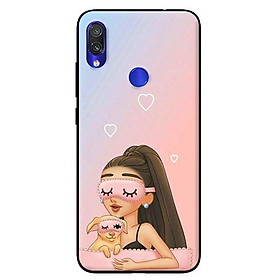 Ốp lưng in cho Xiaomi Redmi Note 7 mẫu Cô Gái Và Pet - Hàng chính hãng