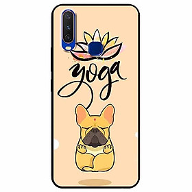 Ốp lưng in cho Vivo Y12, Vivo Y15, Vivo Y17 Mẫu Cún Yoga