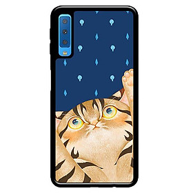 Ốp in cho Samsung Galaxy A70 Mèo Xanh - Hàng chính hãng