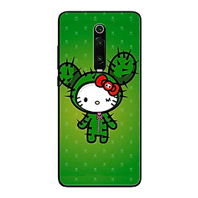 Ốp Lưng in cho Xiaomi Redmi K20 Mẫu Kitty Nền Xanh - Hàng Chính Hãng
