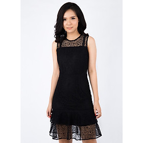 Đầm Ôm Ren Đuôi Cá De Leah -  Đen