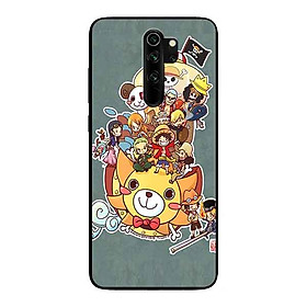 Ốp Lưng in cho Xiaomi Redmi Note 8 Pro Mẫu Hải Tặc Mũ Rơm Nền Xanh - Hàng Chính Hãng
