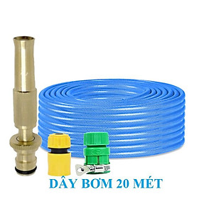  Bộ dây vòi xịt nước rửa xe, tưới cây . tăng áp 3 lần, loại 20m 206587 cút sập, + tặng đai