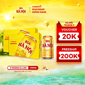 Combo 2 Thùng Bia Hà Nội - Thùng 24 lon 330ml