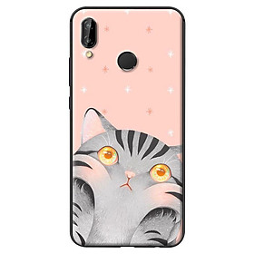 Ốp in cho Huawei Nova 3E Mèo Hồng - Hàng chính hãng