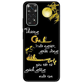 Ốp lưng dành cho Xiaomi Redmi Note 11 4G mẫu Thư Pháp Cha Mẹ Vàng