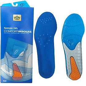 Miếng lót giày hỗ trợ đau gót Spenco Gel Comfort - Mỹ, xanh nước biển, mang lại sự thoải mái suốt ngày dài cho đôi chân