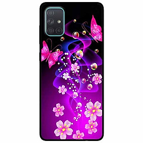 Ốp lưng dành cho Samsung A51 mẫu Bướm Và Hoa Hồng
