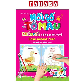 Sách - Nối Số Và Tô Màu - Khám Phá Nông Trại Vui Vẻ - Song Ngữ Anh-Việt