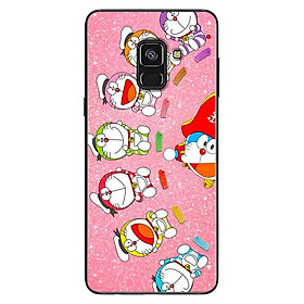 Ốp Lưng Dành Cho Samsung Galaxy A8 2018 - Doremon Nền Hồng
