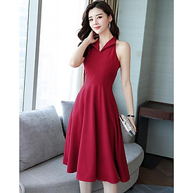 Đầm Xòe Cổ Bẻ 