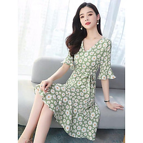 ĐẦM XOÈ HOA TAY LOE - DT1271-155