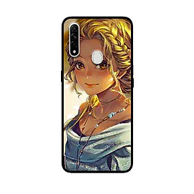 Ốp Lưng in cho Oppo A8 Mẫu Cô Gái Tóc Vàng - Hàng Chính Hãng
