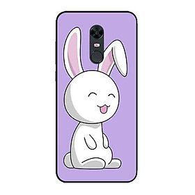 Ốp Lưng in cho Xiaomi Redmi 5 Mẫu Thỏ Nền Tím - Hàng Chính Hãng