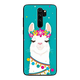 Ốp Lưng in cho Xiaomi Redmi Note 8 Pro Mẫu Cừu Nền Hoa - Hàng Chính Hãng
