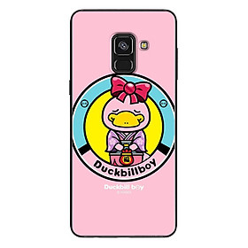 Ốp Lưng Dành Cho Điện Thoại Galaxy A8 2018 - Vịt Đeo Nơ