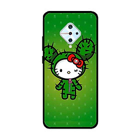 Ốp Lưng in cho Vivo S1 Pro/ Vivo V17 Mẫu Kitty Nền Xanh - Hàng Chính Hãng