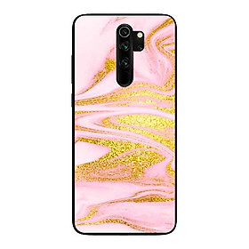 Ốp Lưng in cho Xiaomi Redmi Note 8 Pro Mẫu NỀN ĐÁ HOA 8 - Hàng Chính Hãng