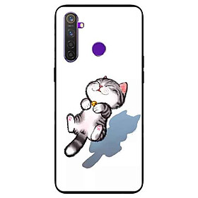 Ốp lưng in cho Realme 5 Mẫu Mèo Sọc