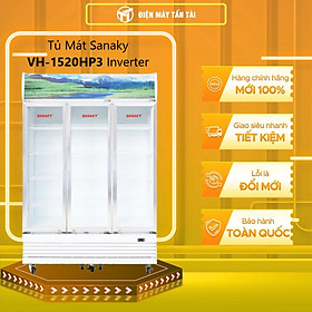 TỦ MÁT 3 CÁNH INVERTER SANAKY 1400 LÍT VH-1520HP3 ĐỒNG (R134A) (HÀNG CHÍNH HÃNG) (CHỈ GIAO HCM)