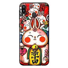 Ốp in cho Samsung Galaxy A30 Thỏ Trắng Má Đỏ - Hàng chính hãng