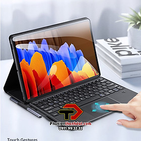 Bao da kèm bàn phím cho SamSung Galaxy Tab S7 FE chính hãng Dux Ducis có bàn di chuột TrackPad - Hàng chính hãng 