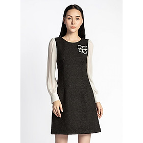 Đầm Ôm A De Leah Tweed Phối Tay