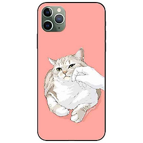 Ốp lưng in cho Iphone 11 Pro Mẫu Mèo Mập
