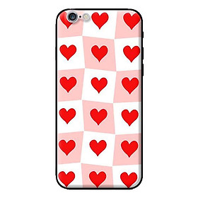 Ốp in cho iPhone 6 Plus Trái TIm Ô Vuông - Hàng chính hãng