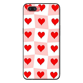 Ốp in cho Oppo A3s Trái TIm Ô Vuông - Hàng chính hãng