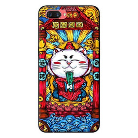 Ốp in cho Oppo Realme C1 Mèo May Mắn Trắng - Hàng chính hãng