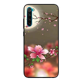Ốp Lưng in cho Xiaomi Redmi Note 8 Mẫu Ánh Trăng Hoa Đào - Hàng Chính Hãng