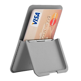 Ví da đựng thẻ nam châm hút từ tính WI WU Mag Wallet MW-001 tích hợp giá đỡ điện thoại gập gọn gắn sau điện thoại ị Phone - Hàng chính hãng