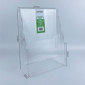 Khay đựng giấy, Hộc đựng tờ rơi, Kệ mica nhiều giấy 2 ngăn Enter C04 210x300mm A4 đứng 2mm