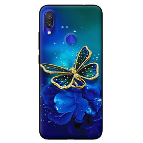 Ốp lưng in cho Xiaomi Redmi Note 7 mẫu Bướm Xanh - Hàng chính hãng