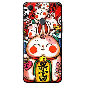 Ốp in cho Oppo F5 Thỏ Trắng Má Đỏ - Hàng chính hãng