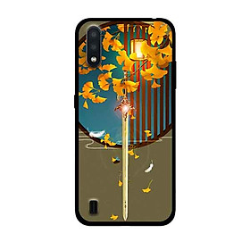 Ốp Lưng in cho Samsung Galaxy A01 Mẫu NỀN Kiếm Hoa - Hàng Chính Hãng