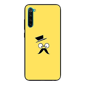 Ốp Lưng in cho Xiaomi Redmi Note 8 Mẫu Khuôn Mặt Nền Vàng - Hàng Chính Hãng