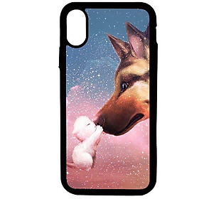 Ốp lưng dành cho Iphone Xs Max Cún Trắng Mè Nheo - Hàng Chính Hãng