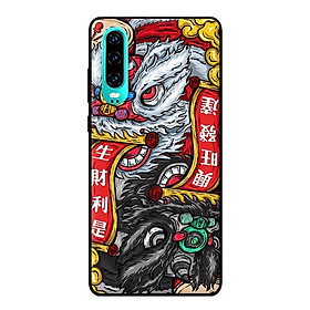 Ốp in cho Huawei P30 Lân Trắng Đen - Hàng chính hãng