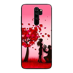 Ốp Lưng in cho Xiaomi Redmi Note 8 Pro Mẫu Nền Trái Tim 1 - Hàng Chính Hãng