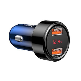Tẩu củ sạc nhanh đa năng dành cho xe hơi / ô tô 2 cổng USB hiệu Baseus Dual-USB (45W - 6A, Công nghệ sạc nhanh Quick Charge 3.0 / Quick Chagre 4.0, 2 cổng USB Car Charger) - hàng chính hãng