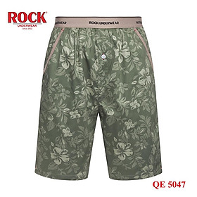 Quần đùi nam ROCK họa tiết hoa lá lưng bảng to có túi trước