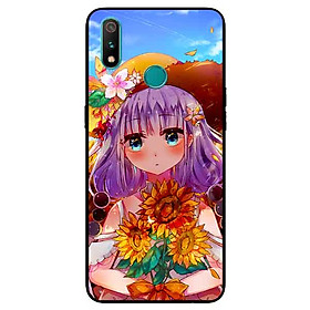 Ốp Lưng in cho Realme 3 Pro Mẫu Nàng Hướng Dương - Hàng Chính Hãng