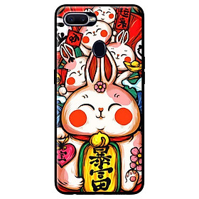 Ốp in cho Oppo A5s Thỏ Trắng Má Đỏ - Hàng chính hãng